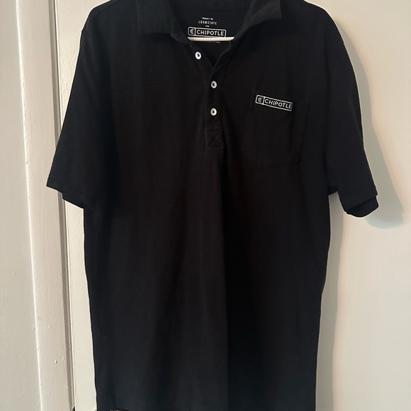 Black Polo Shirt with Embroidered Chipotle Logo - Picture 1 of 4